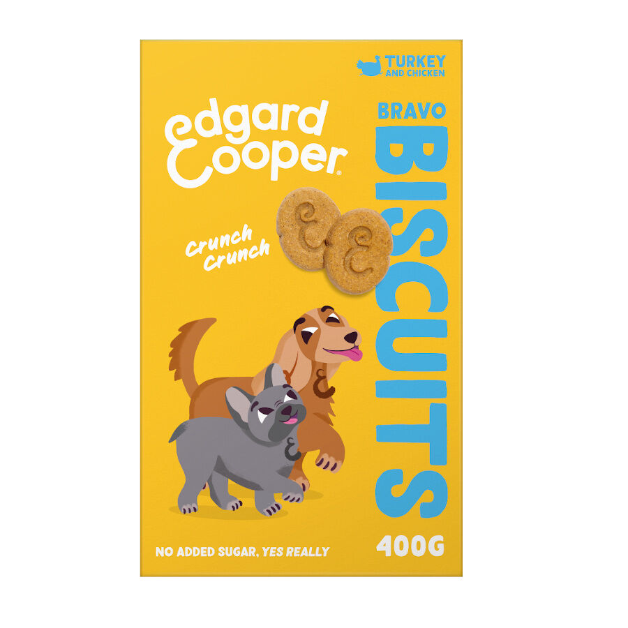 400 g Edgard & Cooper Galletas de Pavo snack para perros, , large indicador imagen numero 1